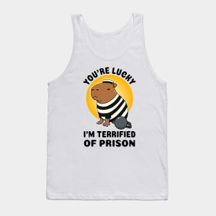 You're lucky I'm terrified of prison Capybara Prisioner Tank Top